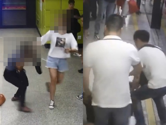 广州女搭地铁被猥亵，月台守候擒色狼。网上图片