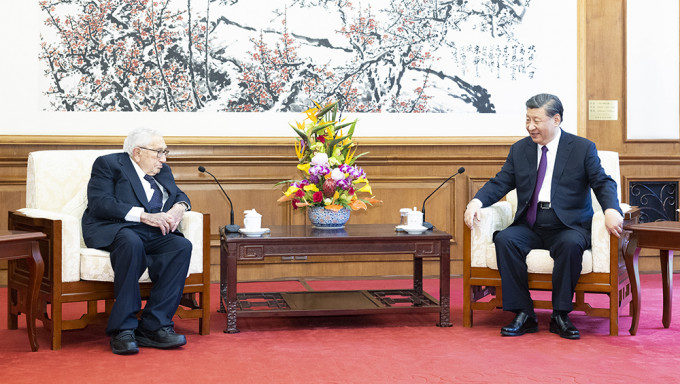 國家主席習近平7月20日接見到訪北京的基辛格。新華社