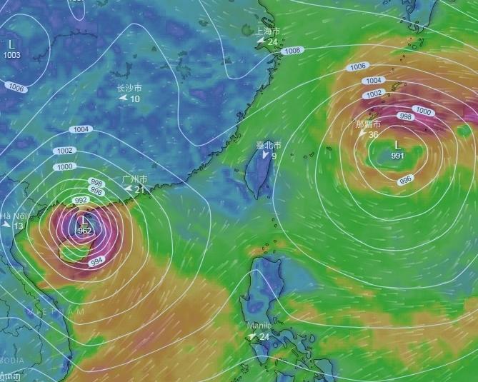 欧洲中期天气预报中心（ECMWF）预报下周或有2个风暴形成。