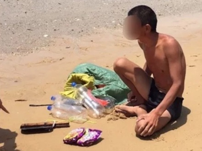 台湾金门县发现一名大陆男子漂浮在海面。 网图