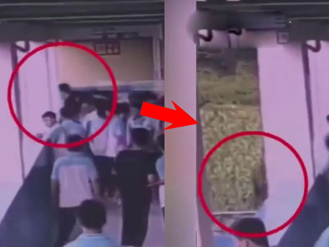 广西某中学学生将同学从4楼「掟落楼」，肇事学生母亲：儿子在学校经常被欺负。（网图）