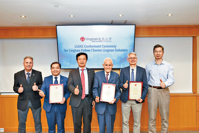 嶺南高等研究院舉行頒授典禮，歡迎3名新加盟的國際頂尖學者。