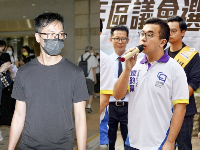 梁锦威(左)与姚钧豪(右)获安排明日进行宣誓。资料图片