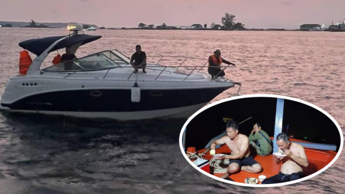 2名中國男子柬埔寨出海釣魚遇險獲救。（《柬中時報》）