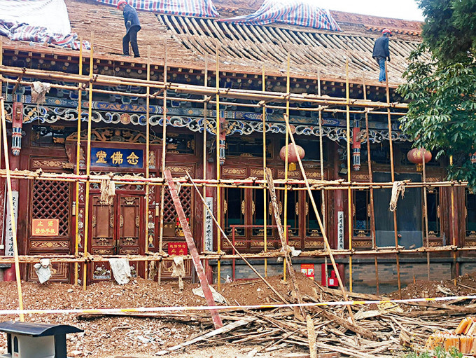 山西白馬寺損毀嚴重。　