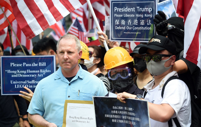 早前有網民發起集會促請美國國會通過《香港人權及民主法案》。（資料圖片）