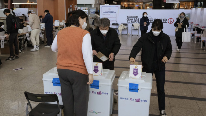 南韓總統選舉正式投票開始。AP圖