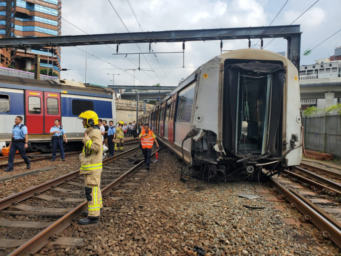 港鐵紅磡站9月17日早上發生列車出軌事故。資料圖片