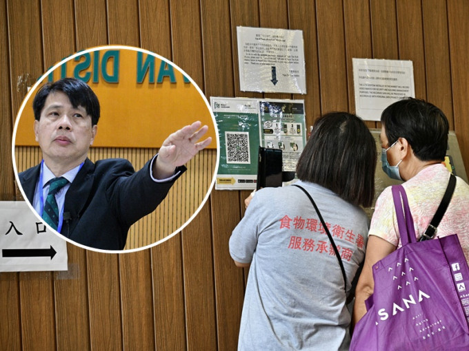 荃灣區議會主席陳琬琛（小圖）要求署方「優化」街市使用「安心出行」措施，探討以拍八達通等方法代替手機掃描二維碼。資料圖片