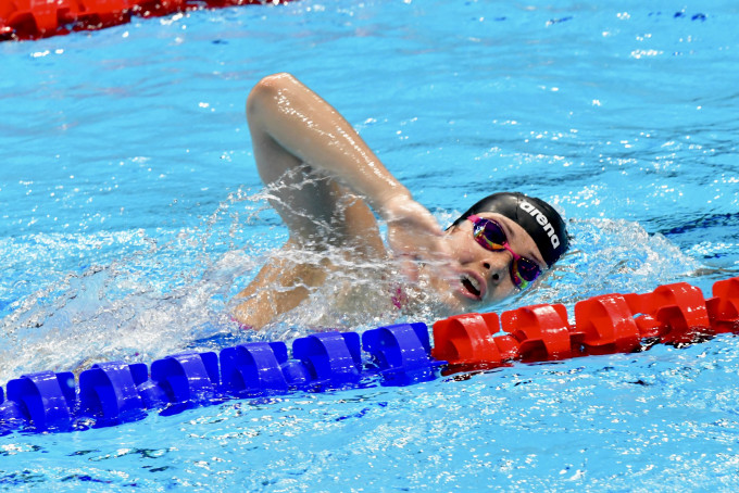 何诗蓓将出战奥运女子200米自由泳决赛。 记者梁柏琛东京直击