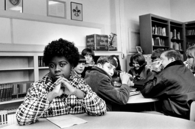  非洲裔女童布朗64年前爭取黑人就學平權。AP資料圖片