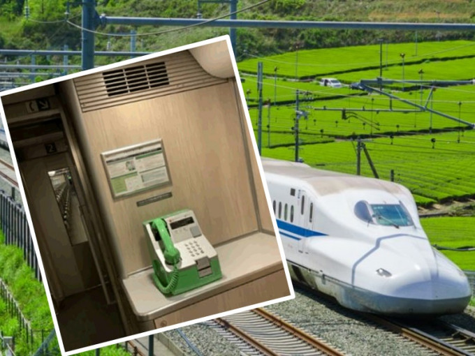 6月起将新干线车厢内的公共电话逐步停止服务。NHK截图/网图