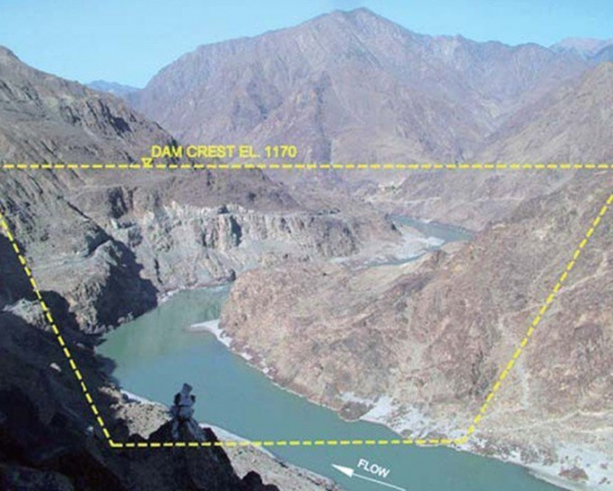 巴基斯坦拒绝中国对巴沙大坝项目提供资金援助。图为大坝示意图(网图)