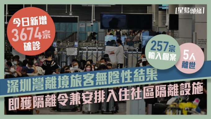 本港新增3,417宗新冠病毒本地確診，另有257宗輸入個案。資料圖片