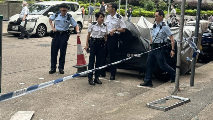 警方封锁现场调查。fb：  慈云山资讯交流