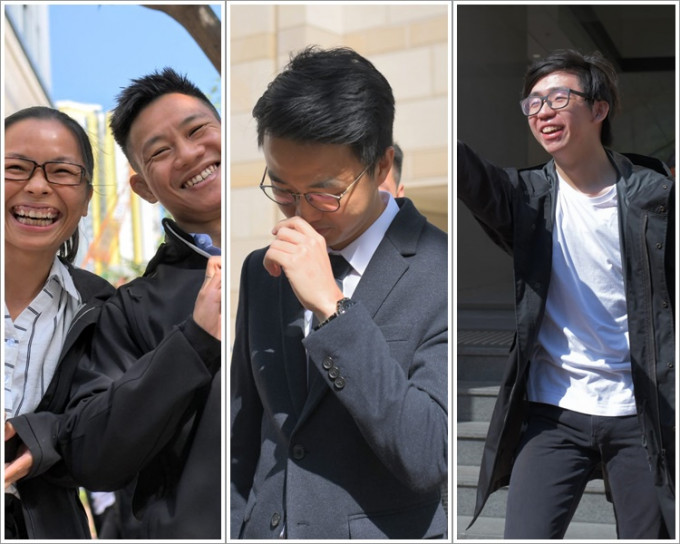 案中其中4名被告，由左至右：杜依兰、汤伟雄、廖颂贤及黄飞鸿。