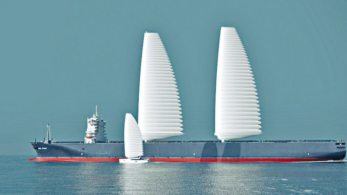 米芝蓮設計貨輪專用超巨型充氣風帆助減排。