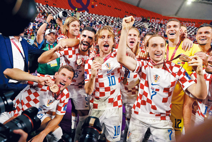 克羅地亞於卡塔爾世盃奪季，連續兩屆以前三名完成賽事。