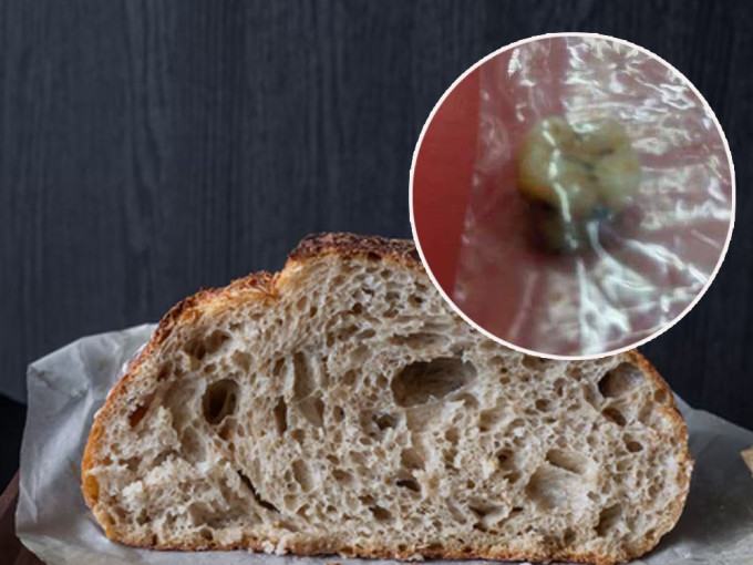 有台湾网民分享曾遇到客人于面包内食出异物，投诉后才发现是自己的蛀牙。示意图/FB图