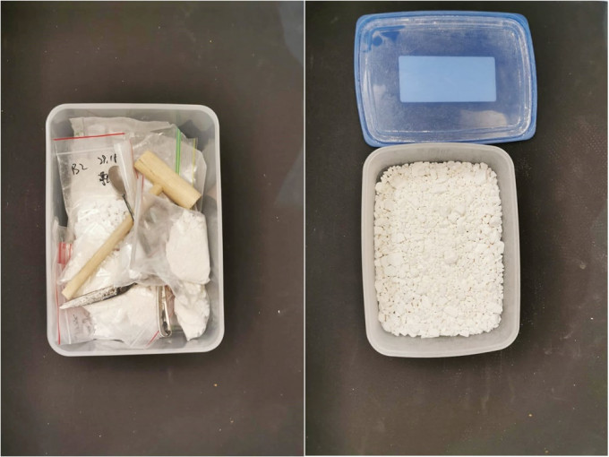 警方突擊搜查油麻地一單位，檢獲約88萬港元的毒品。警方圖片