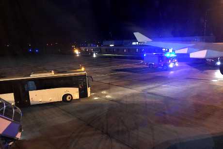 負責接載德國代表團和總理默克爾前往阿根廷的班機，因技術性問題迫降。