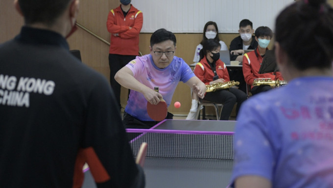 「青少年乒乓球争霸赛 2022（香港站）」开幕礼。陈浩元摄