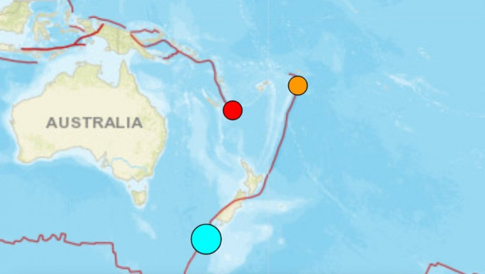 紐西蘭奧克蘭群島發生6.2級地震。USGS