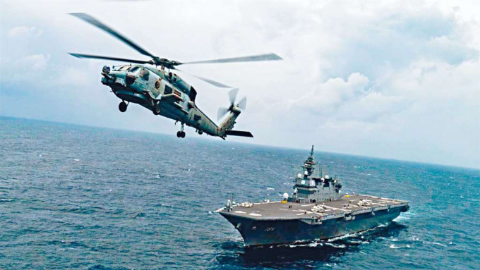 ■美國海軍與日本海上自衞隊十月在南海聯合演習。