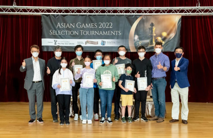 香港国际象棋总会选出亚运男、女子代表。香港国际象棋总会提供图片