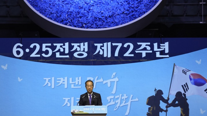 南韓總理韓悳洙指韓美同盟會加強應對來自北韓的挑釁。AP圖片