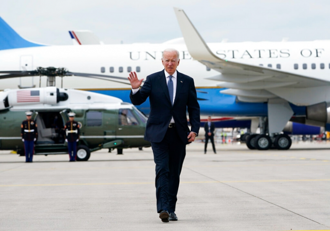 美國總統拜登到舵國出席G7峰會。AP圖片