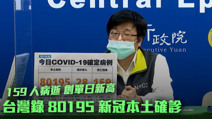 台湾今天再录得逾8万宗新冠确诊，当中以台中市占最多。网上影片截图