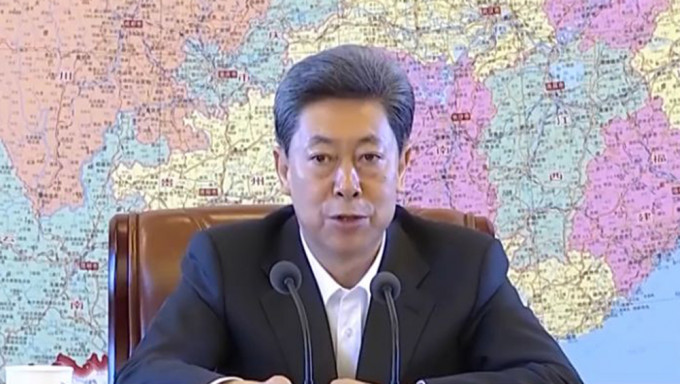 陈文清首以政法委书记亮相。央视画面