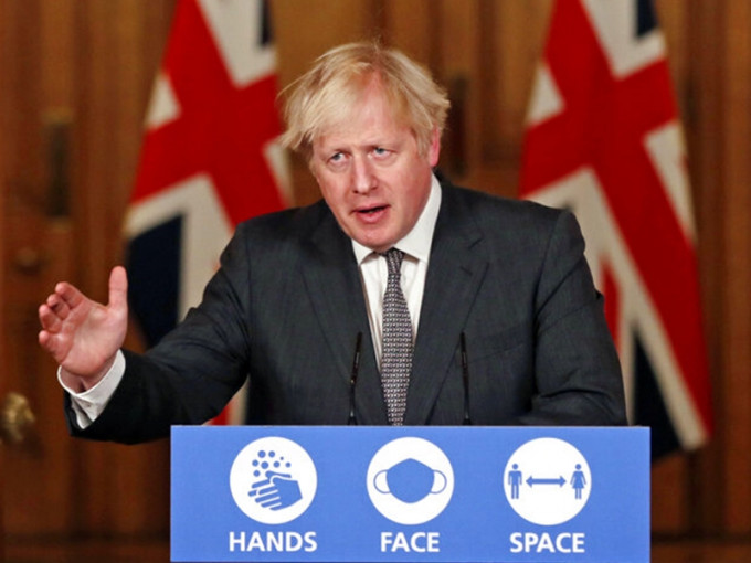 英国首相约翰逊表示，未来数周或要实施比4级防控更严格的防疫限制措施。AP图片