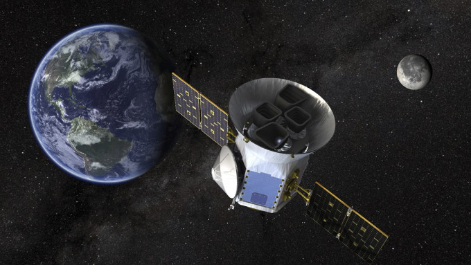 Tess取替開普勒太空望遠鏡，觀測外星生命跡象，尋找「第二地球」。模擬圖