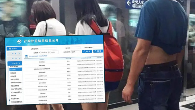 針對地鐵色狼，杭州公開實名示眾惹侵犯隱私爭議。示意圖/網上截圖