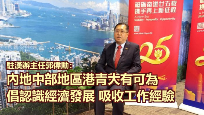 郭偉勳鼓勵港人認識內地經濟發展，吸收在內地的工作經驗。網上圖片