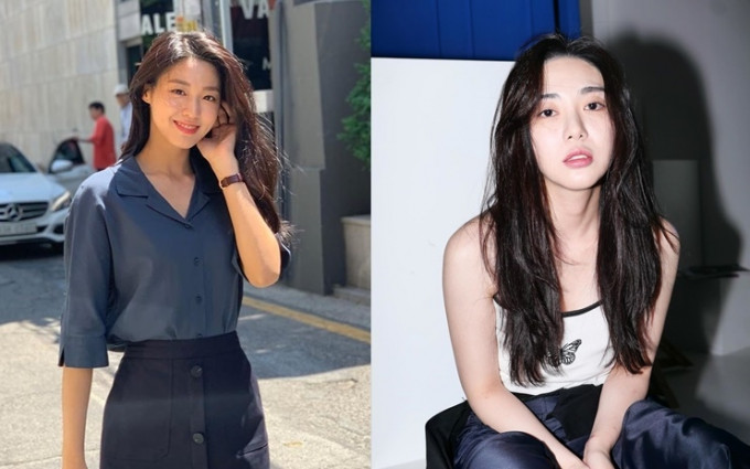 雪炫（左）正拍摄新剧，但受珉娥（右）以死指控事件影响，网民要求她退出剧集。