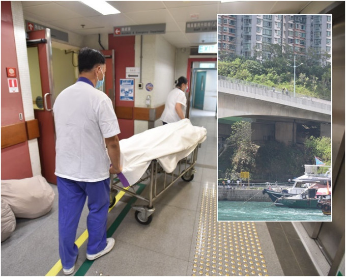 男子從香港仔鴨脷洲大橋跳下墮海死亡。圖片：讀者劉生提供