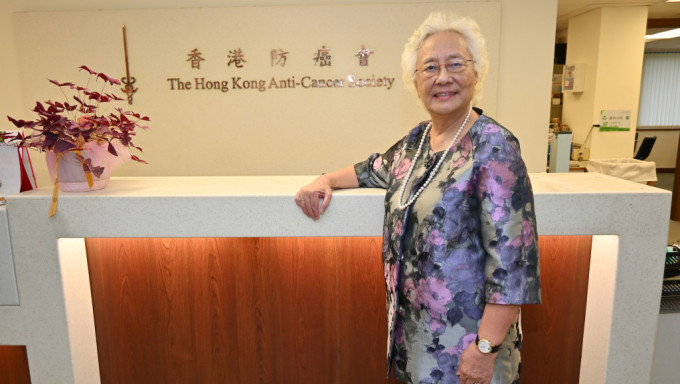防癌會主席朱楊珀瑜自二○○二年從社會福利署副署長退下來，一直努力服務社會，二○○三年更成為香港防癌會主席。