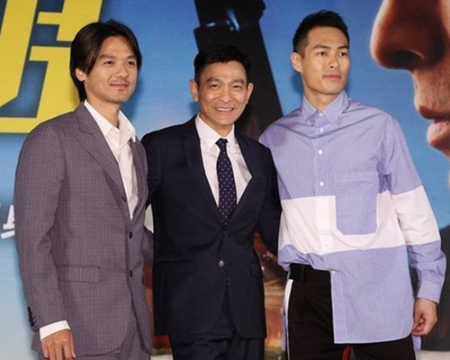 馮德倫、劉德華和楊祐寧在台北宣傳新片。