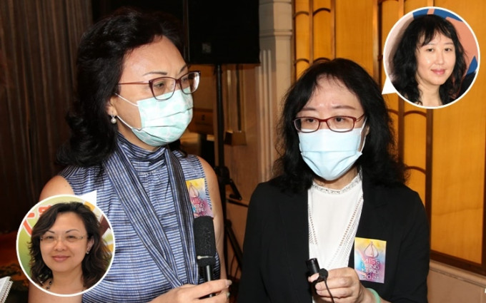 何小慧（右）透露正积极申请于红馆举行《2021香港小姐竞选》决赛。