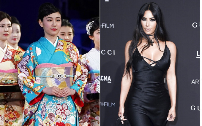 Kim Kardashian將塑身內衣品牌取名Kimono（和服），觸怒日本網民。　AP