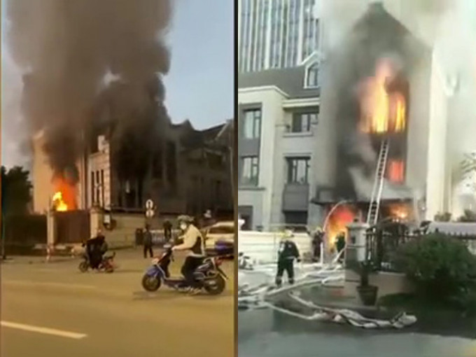 上海別墅火災致4人亡，目擊者稱母親將孩子遞出後遇難。