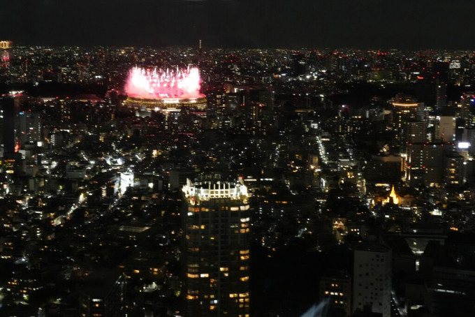 東京奧運開幕禮在新國立競技場舉行。AP圖片