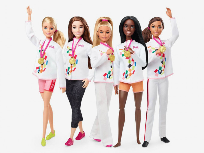 Barbie東奧特別版缺亞裔娃娃，遭批評不夠多元。網圖