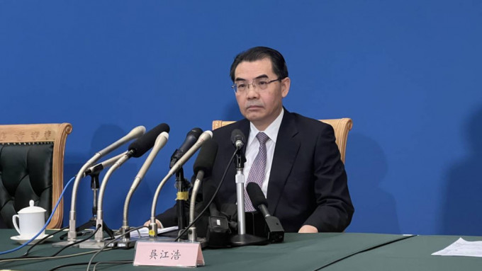 7月4日，中國駐日本大使吳江浩就日本福島核污染水排海闡述中方立場。（中新社）