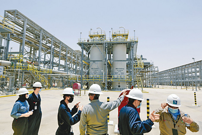 ■沙特阿拉伯東部的哈維耶天然氣廠。