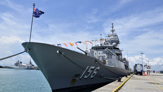 澳洲護衛艦「圖文巴號」（HMAS Toowoomba）。 路透社