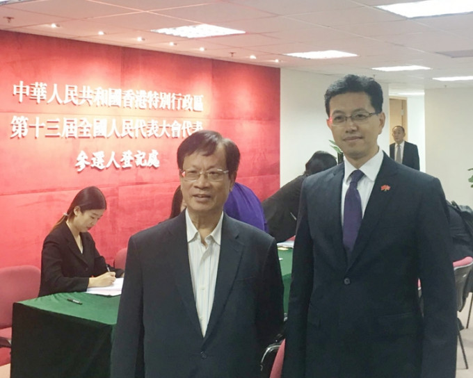 鄭耀棠（左）和吳秋北競逐連任人大代表。